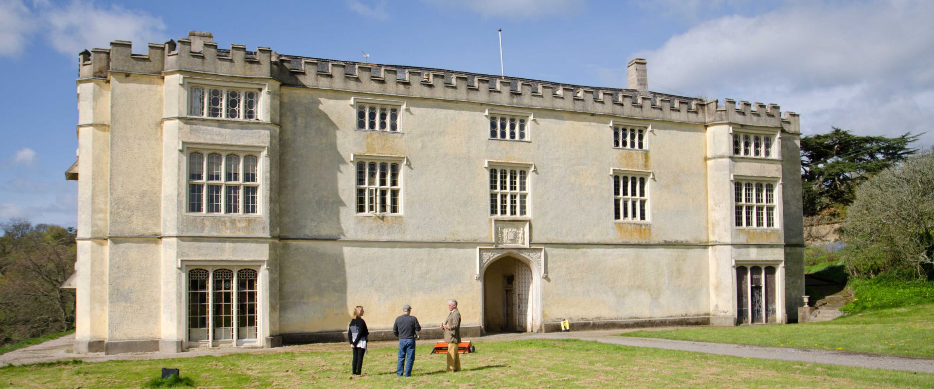 Guests on a guided tour of Great Fulford